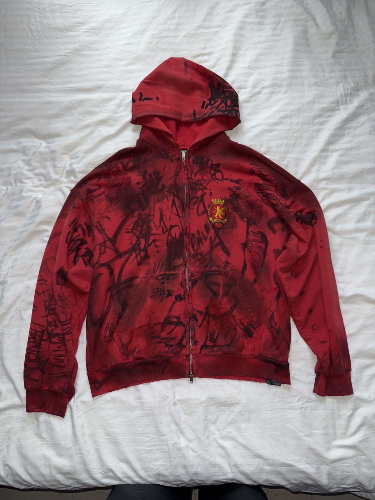 Balenciaga Balenciaga Red Skater Hoodie Size US S / EU 44-46 / 1 - 1 Thumbnail