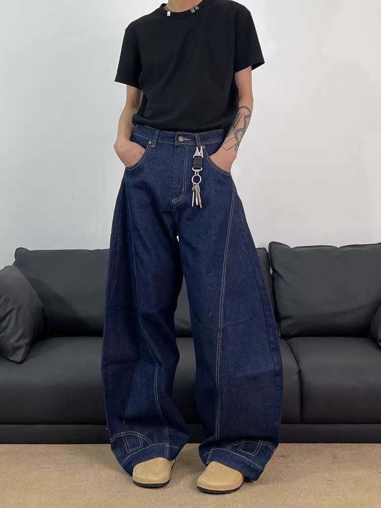Japanese Brand × Jean Street hip-hop washed baggy embroidered jeans Size US 33 - 2 Thumbnail