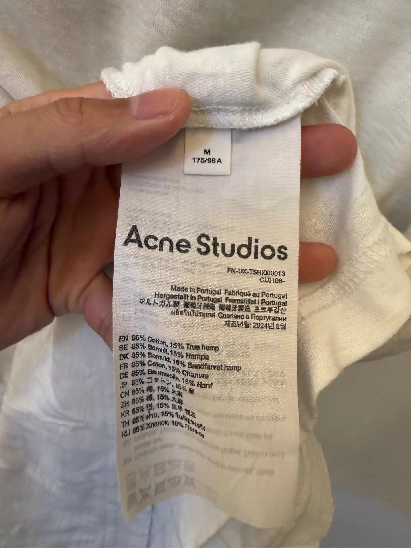 Acne Studios Acne 1996 Oversize Retro Logo Spray Crew SS T OW M Size US M / EU 48-50 / 2 - 4 Thumbnail
