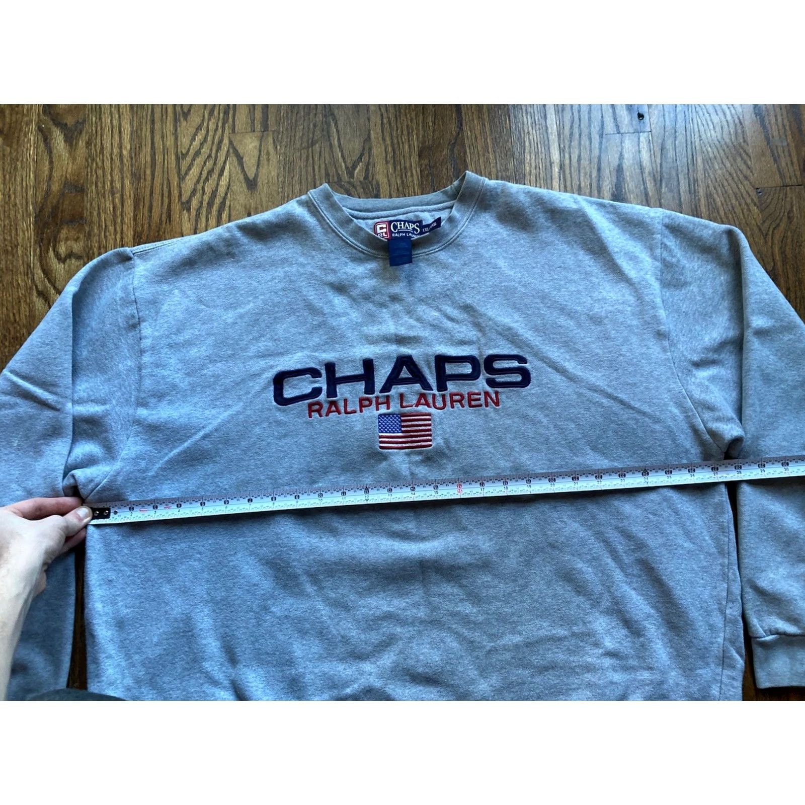 Chaps VINTAGE Chaps Ralph Lauren Sweatshirt Crewneck Gray 2XL Mens Logo Spellout Pullover Shirt Size US XXL / EU 58 / 5 - 7 Thumbnail