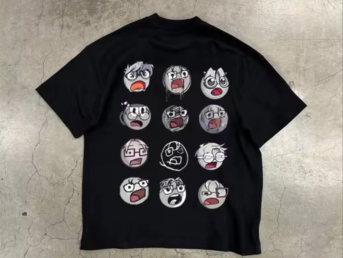 Other Streetwear Y2K Cute Funny Face Print T-Shirt Punk Tees Size US XL / EU 56 / 4 - 3 Thumbnail