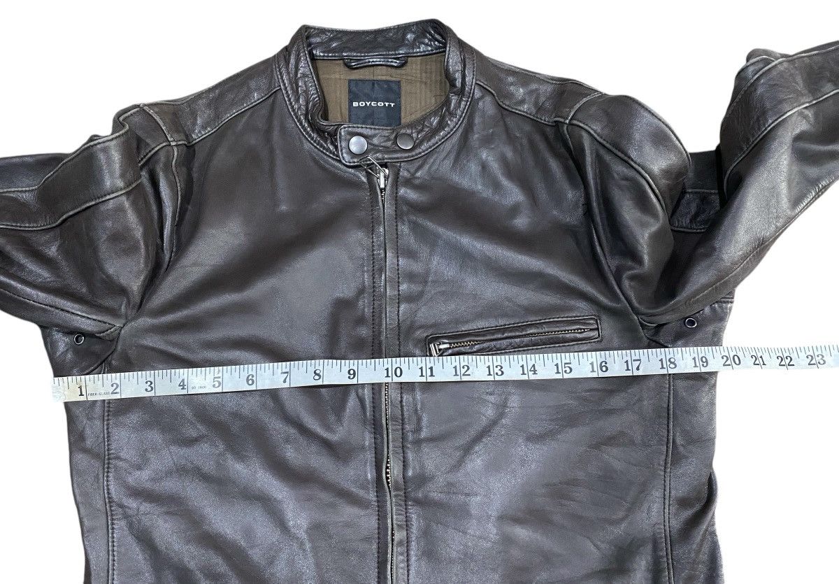 Boycott Rare🔥BOYCOTT Leather Zipper Jacket Vintage Size US S / EU 44-46 / 1 - 18 Thumbnail
