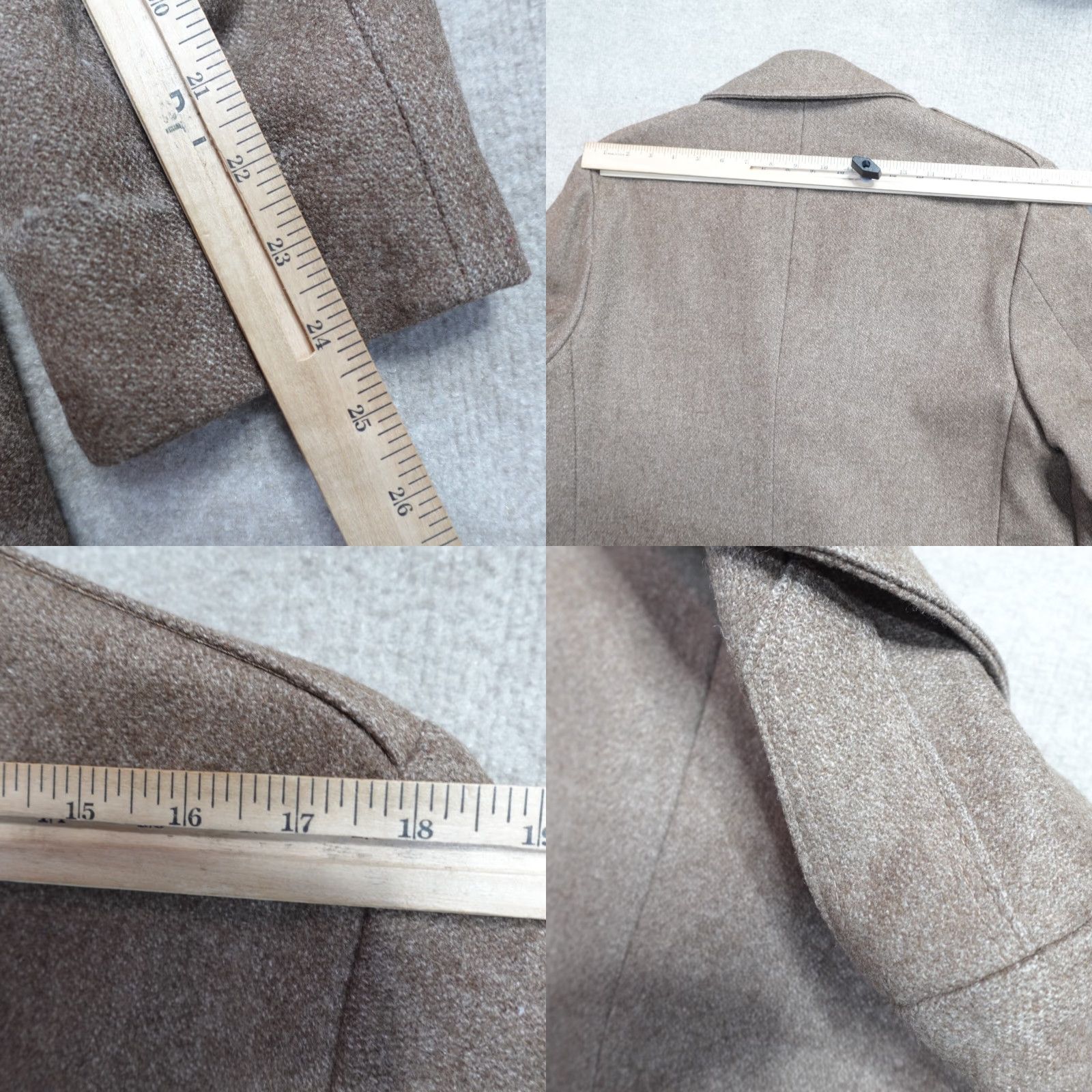 Vintage VINTAGE American Vintage Coat 40R Beige Wool Tweed Overcoat Men Size US XXS / EU 40 - 9 Thumbnail