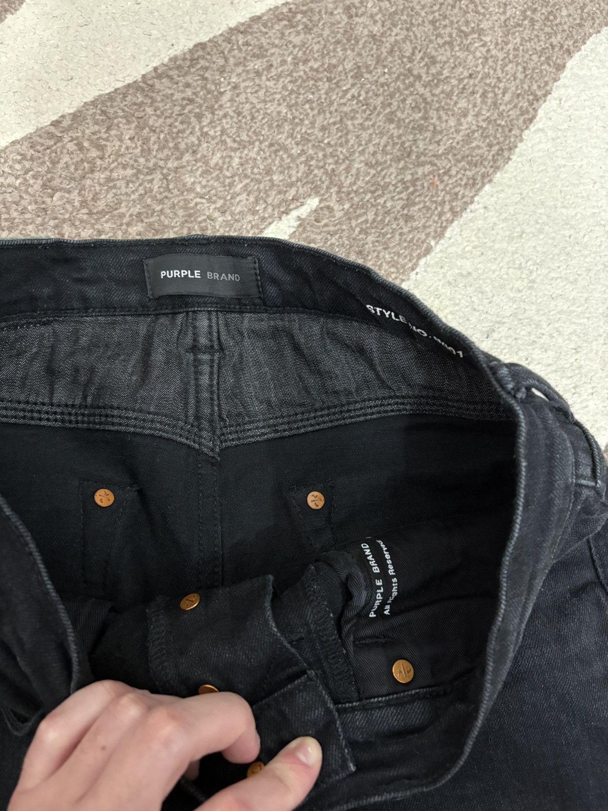 Purple Brand Purple Jeans P001 black Size US 29 - 6 Thumbnail