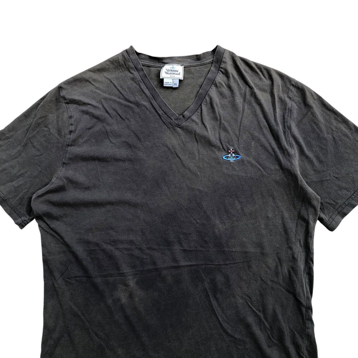 Vivienne Westwood VIVIENNE WESTWOOD Man Embroidery Logo V-neck Shirt Size US XL / EU 56 / 4 - 2 Thumbnail