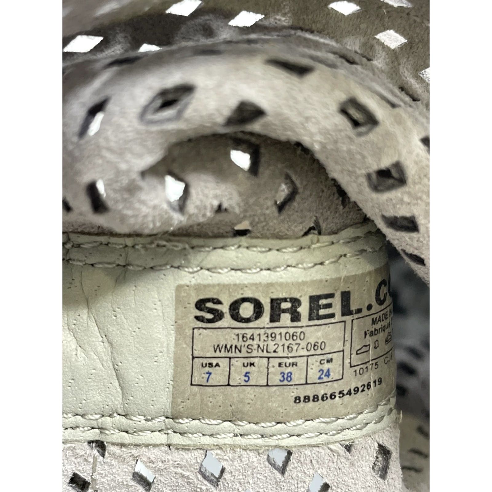 SOREL Sorel Major Pull On Boot Womens 7 Gray Leather Mid-Calf Buckle Laser Cut Perforated Casual Travel Size US 7 / IT 37 - 2 Thumbnail
