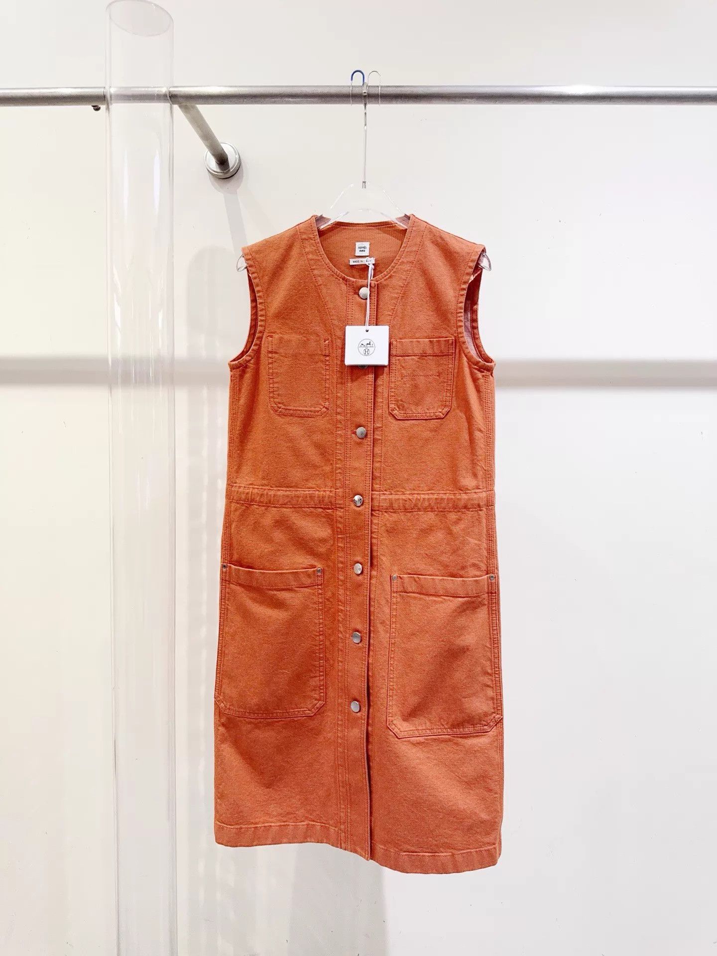 Hermes Hermes NWT Orange Dress 34 Size XS / US 0-2 / IT 36-38 - 1 Thumbnail