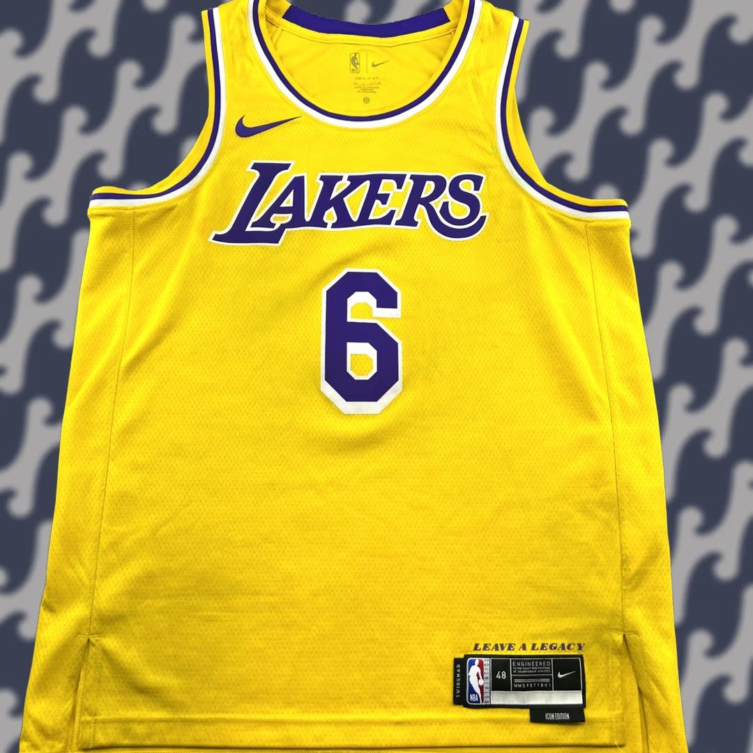 Nike Nike LA Lakers Lebron James 2023 Basketball Jersey Mens Large Icon Edition Swingman Yellow Size US L / EU 52-54 / 3 - 1 Thumbnail