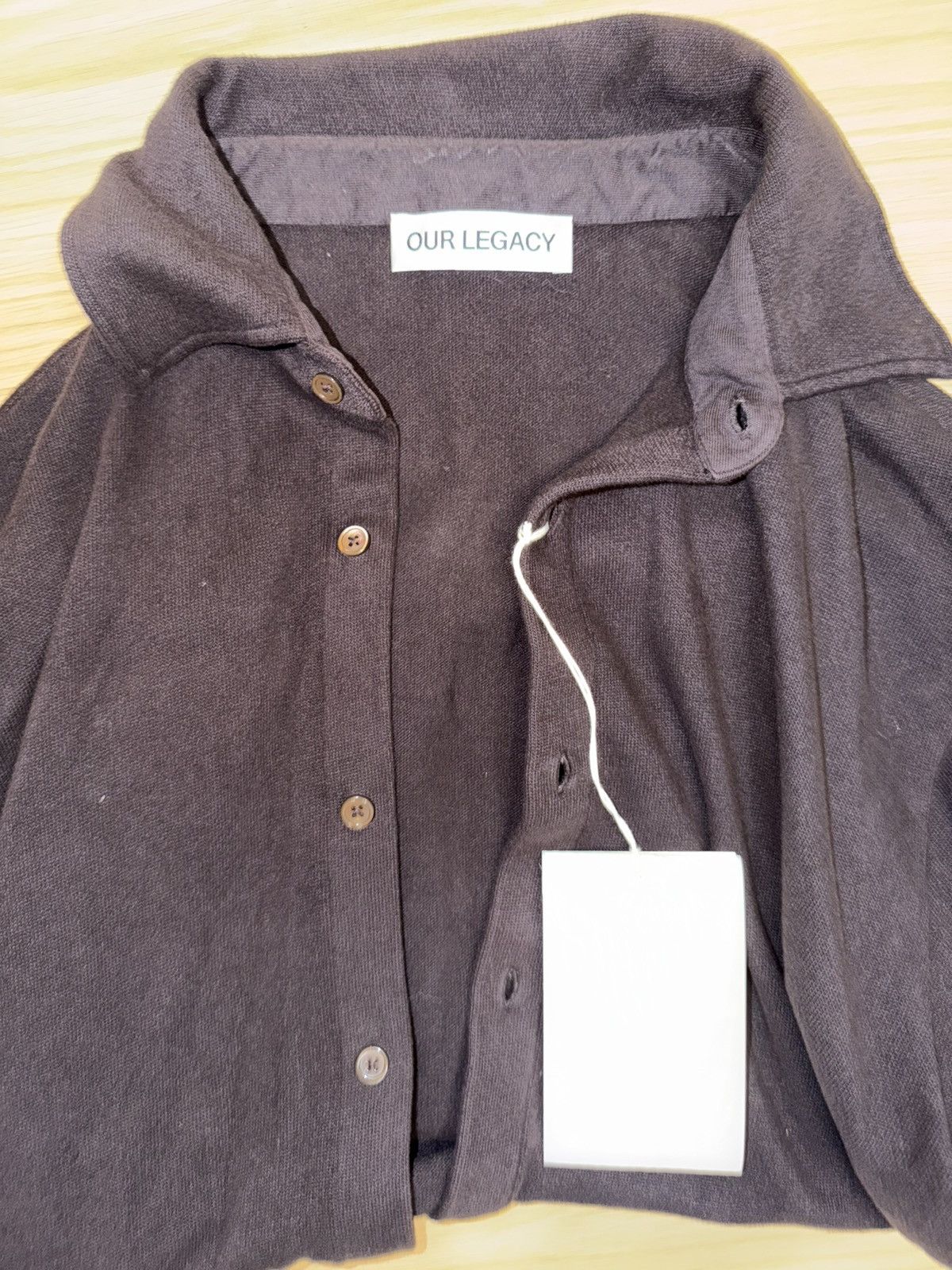 Our Legacy Our Legacy Recovery Shirt Deep Brown Fuzzy Fleece Size 50 Size US L / EU 52-54 / 3 - 12 Thumbnail