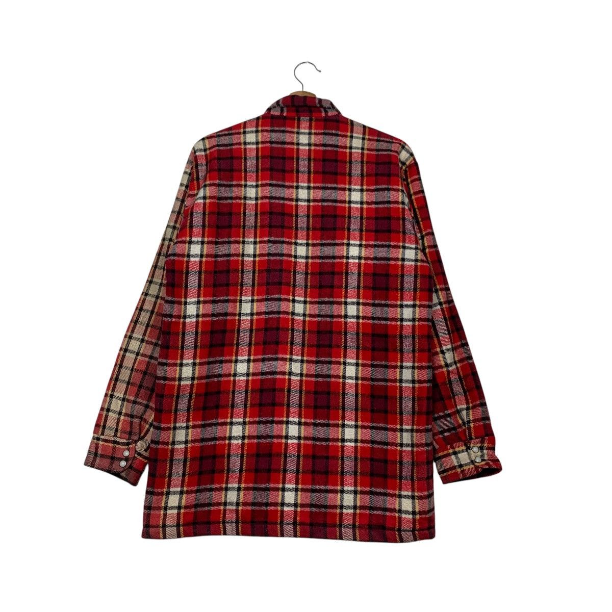 Flannel 90's FIVE BROTHER Red Checked Work Flannel Jacket #2253-C100 Size US M / EU 48-50 / 2 - 7 Thumbnail