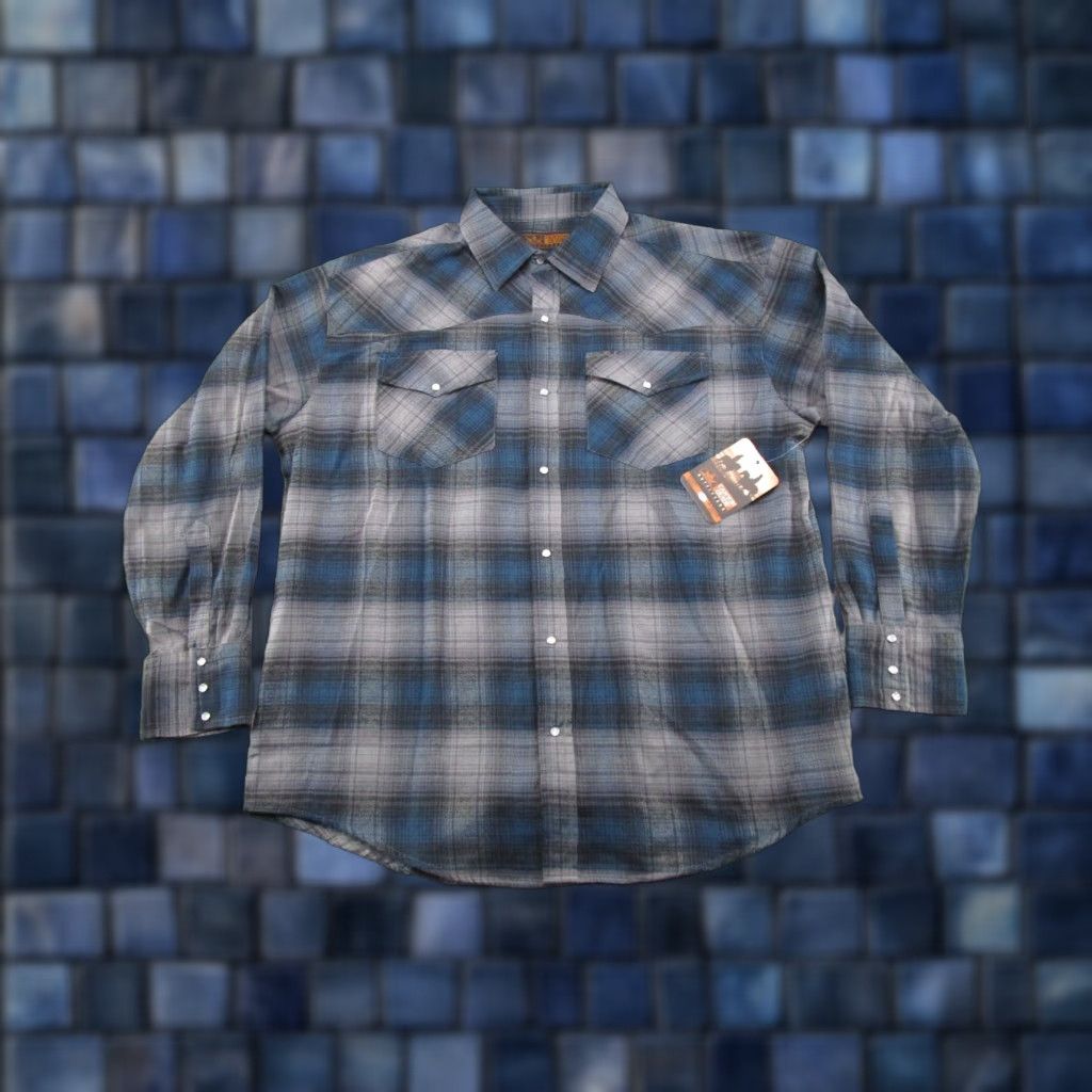 Vintage VINTAGE Canyon River Blues Western Shirt Mens XL Plaid Long Sleeve Pearl Snap Rodeo NEW Size US XL / EU 56 / 4 - 1 Thumbnail