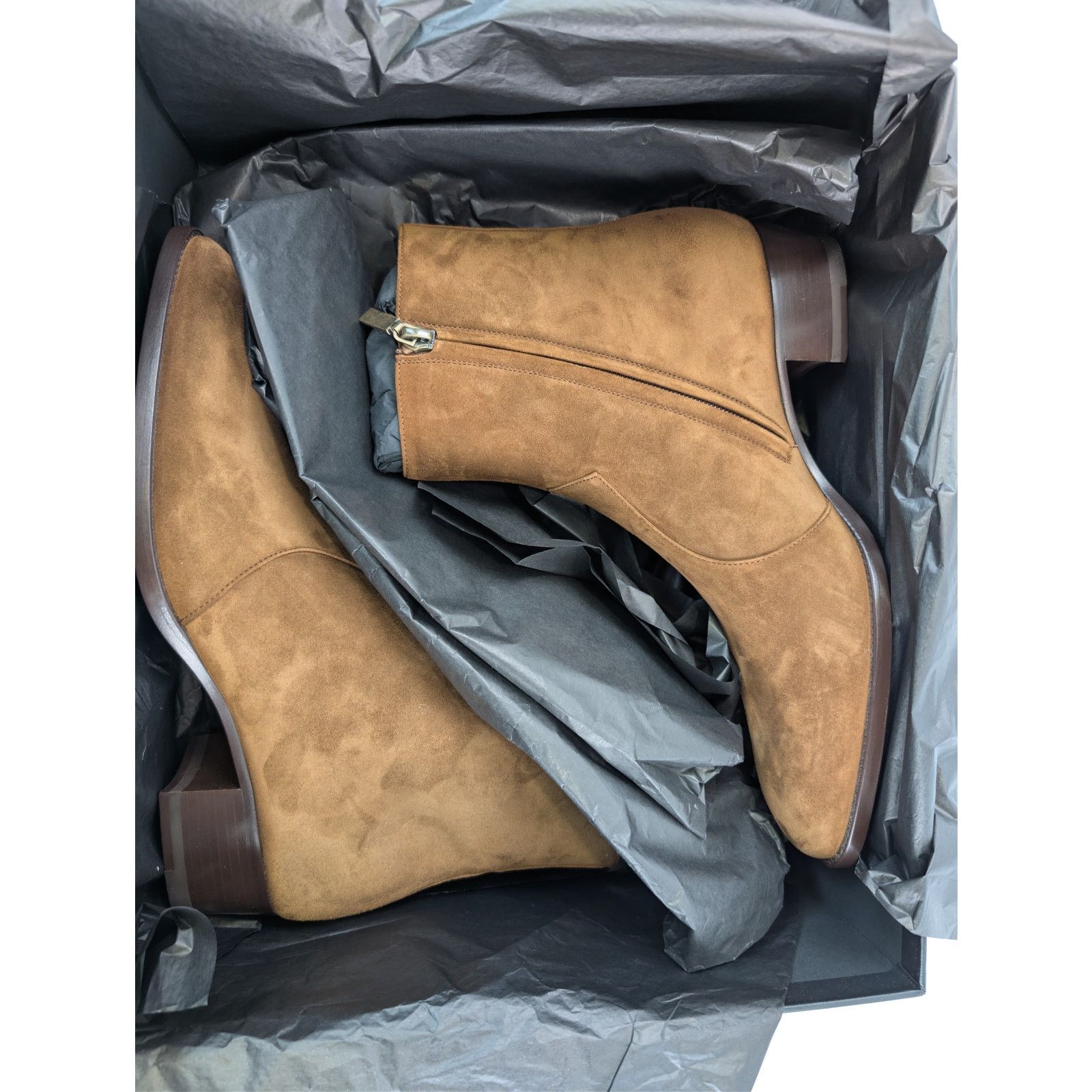 Saint Laurent Paris o1rshd1 Wyatt 40 Zip Chelsea Boots in Land Size US 8.5 / EU 41-42 - 22 Thumbnail