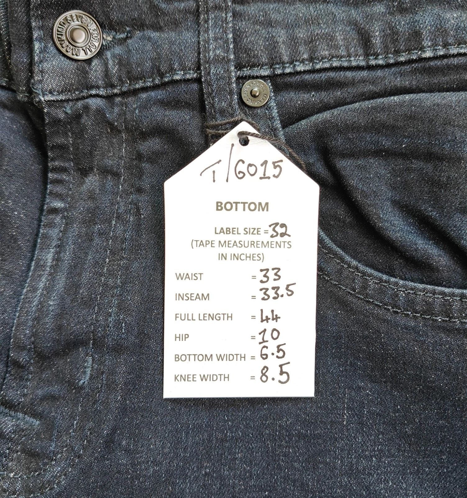 7 For All Mankind 7 For All ManKind Slimmy Tapered River Water Jeans T / 6015 Size US 32 / EU 48 - 6 Thumbnail