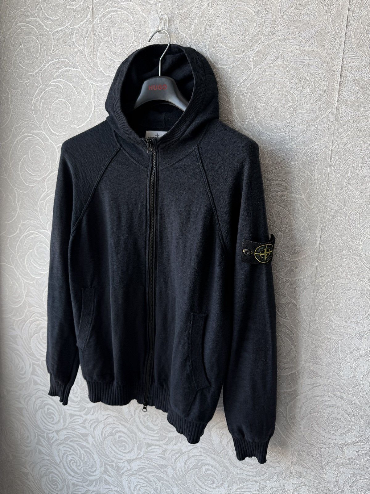 Stone Island Stone Island Knitted Zip Up Hoodie Navy Blue Knitwear Rare Size US L / EU 52-54 / 3 - 2 Thumbnail