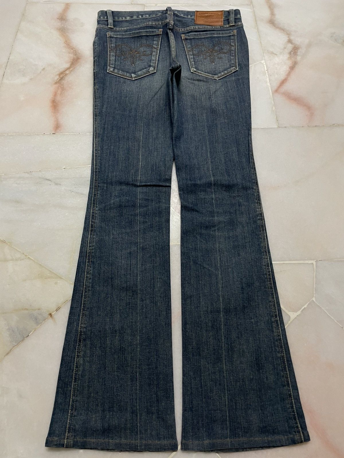 Vintage 💥Flared💥Vintage 90’S Ralph Lauren Mud-Wash Bootcut Classic Size 28" / US 6 / IT 42 - 13 Thumbnail