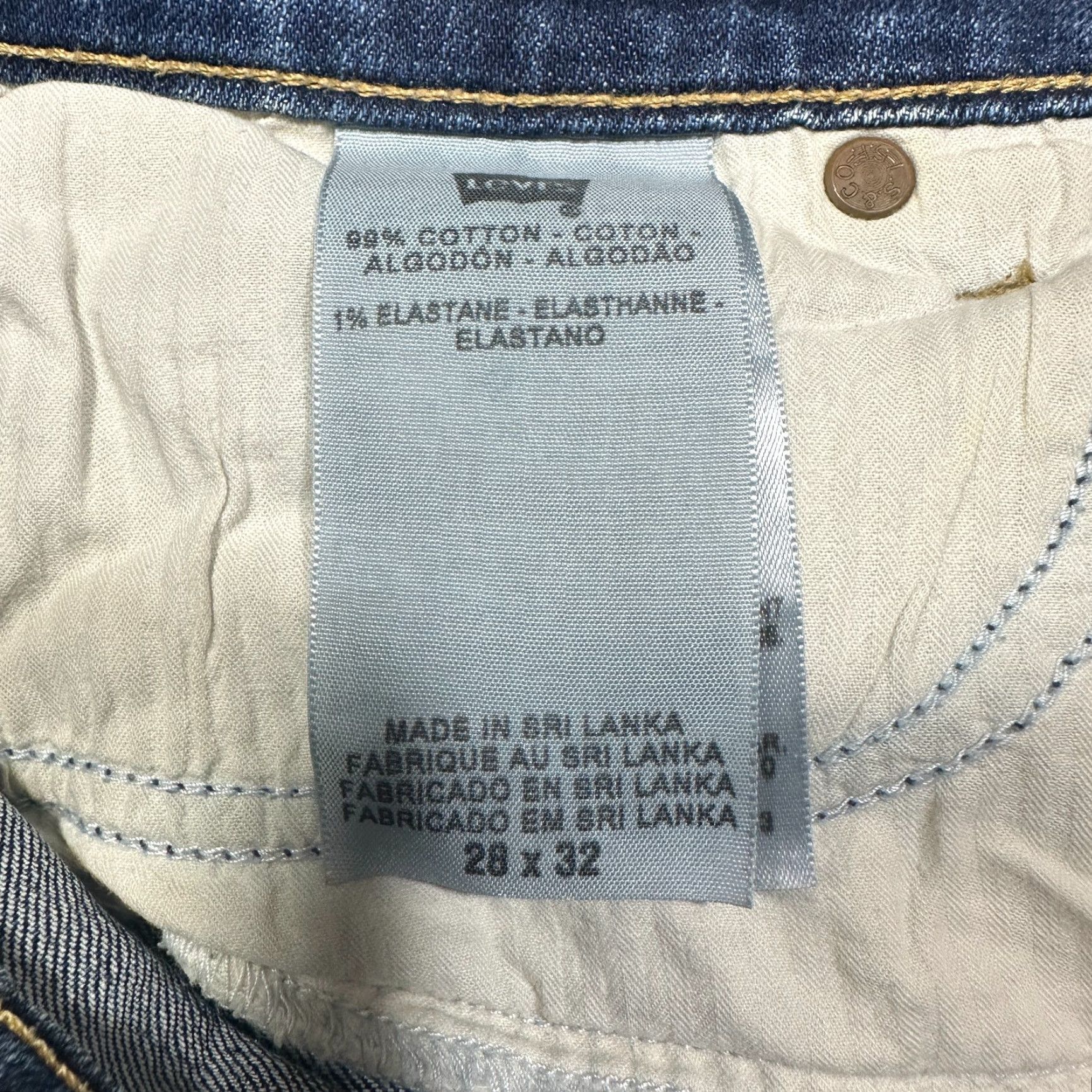 Vintage VINTAGE Levis Jeans Womens 28 Skinny Distressed Cotton Blend 5-Pocket Denim Levis Demi Curve Womens Jeans Size 28" / US 6 / IT 42 - 7 Thumbnail