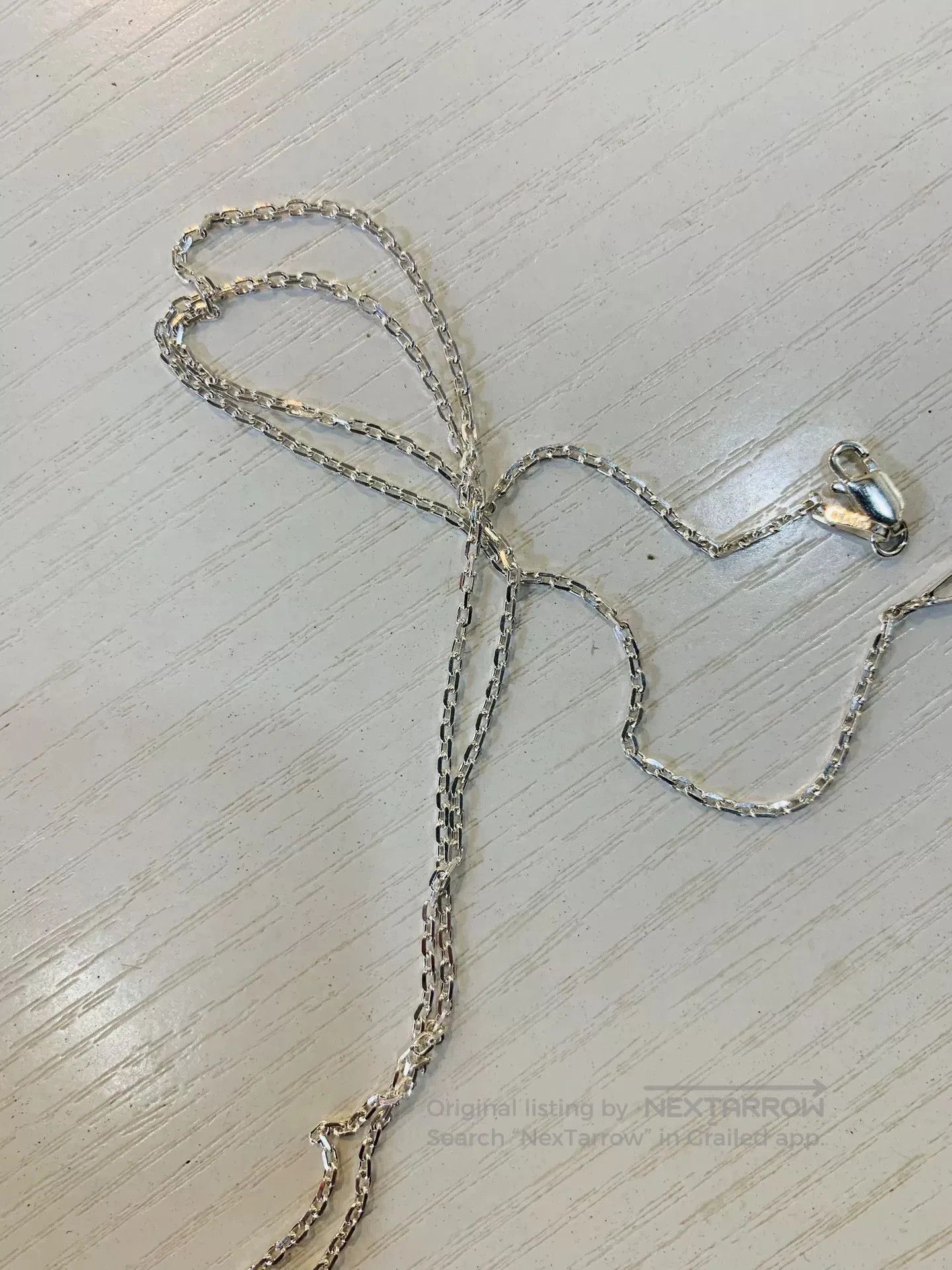 AQUA Silver Chain Necklace with Rotating Feature. Size ONE SIZE - 5 Thumbnail