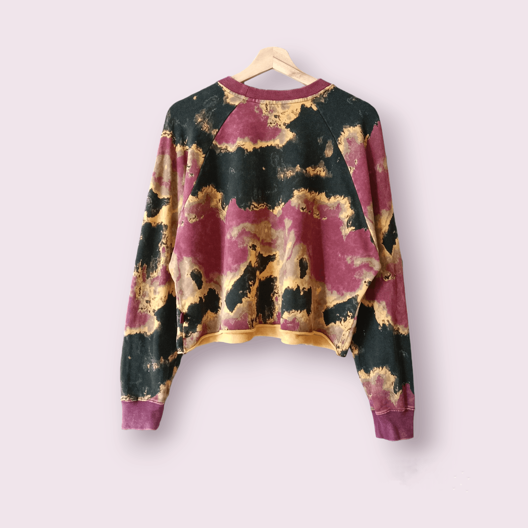Japanese Brand Joylab Acid Wash Design Cropped Sweatshirt Size L / US 10 / IT 46 - 4 Thumbnail