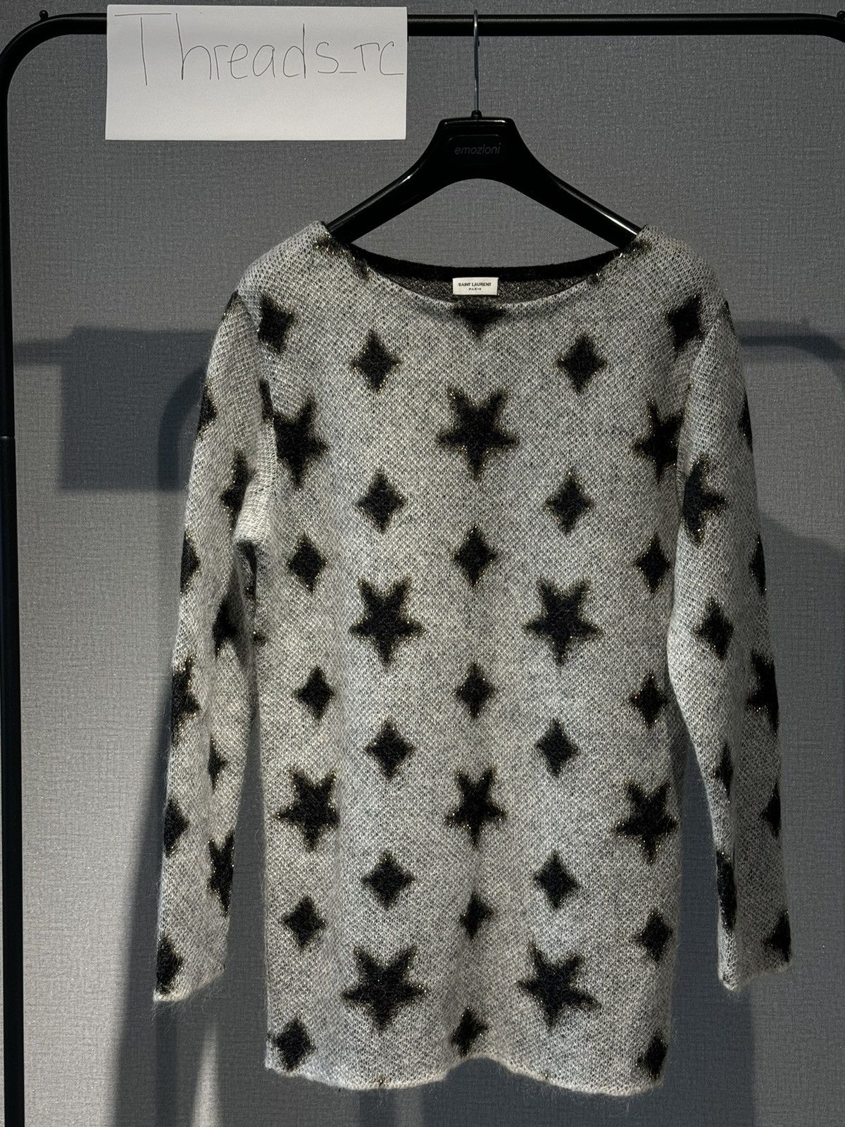 Saint Laurent Paris FW13 Holy Grail Saint Laurent star mohair sweater Hedi Size S / US 4 / IT 40 - 1 Thumbnail