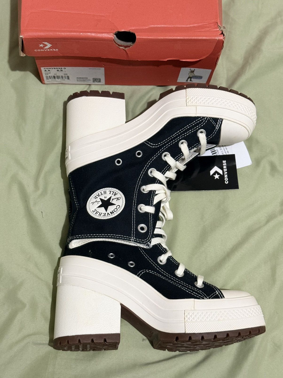 Converse Converse Chuck 70 Heel HI Black White Size US 6.5 / IT 36.5 - 2 Thumbnail