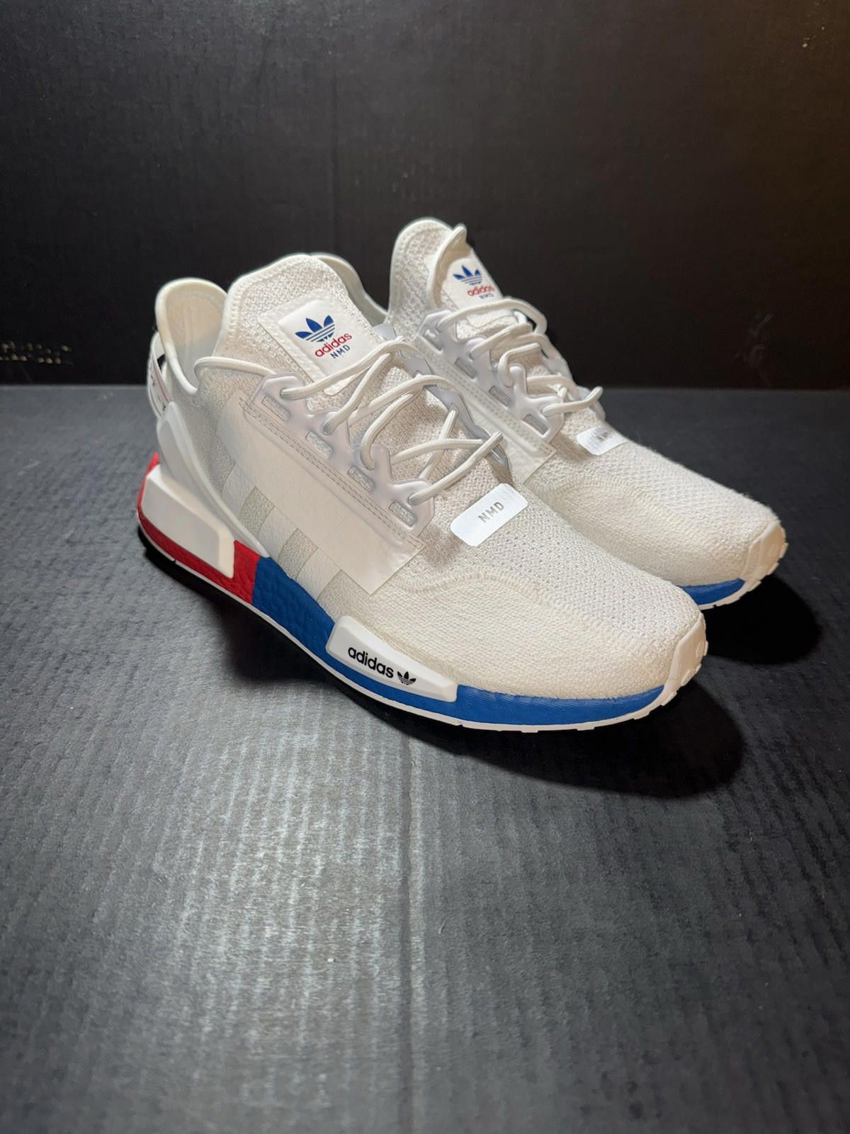 Adidas Adidas Men's NMD_R1 V2 White Lush Red Blue FX4148 Sz 11 USA Size US 11 / EU 44 - 2 Thumbnail