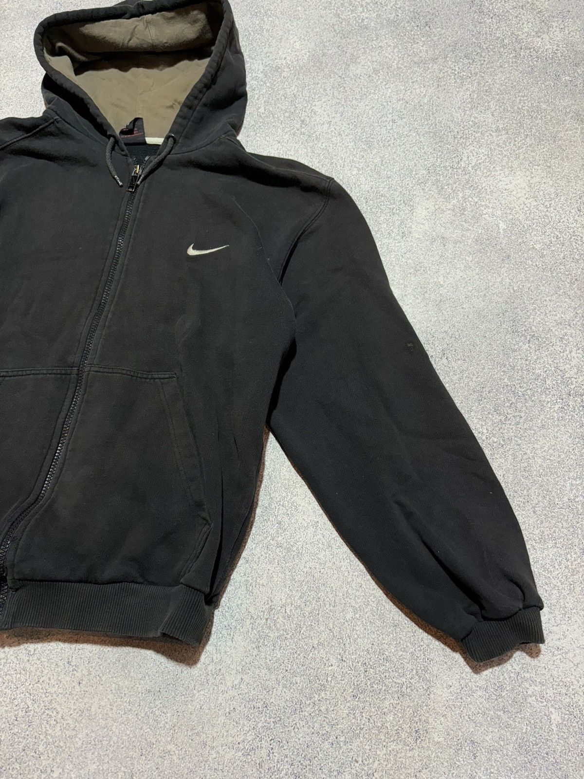 Nike × Vintage Nike Vintage zip up hoodie womens Brown Y2K big logo Size S / US 4 / IT 40 - 3 Thumbnail