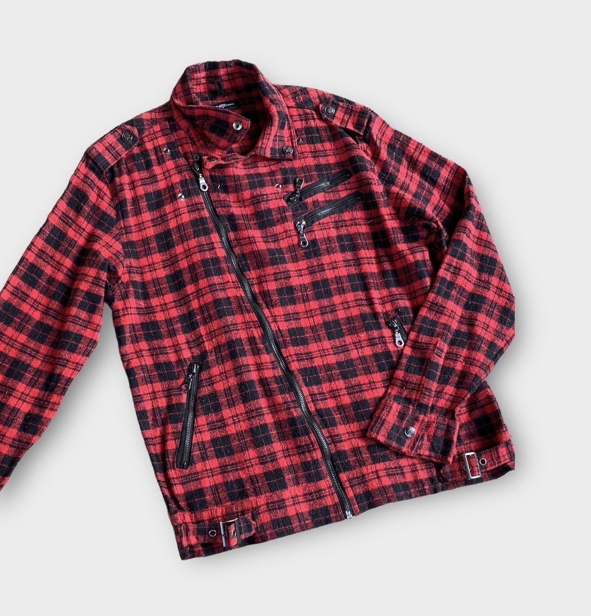In The Attic In the attic Homme Plaid tartan punk zipper jacket Size M / US 6-8 / IT 42-44 - 2 Thumbnail