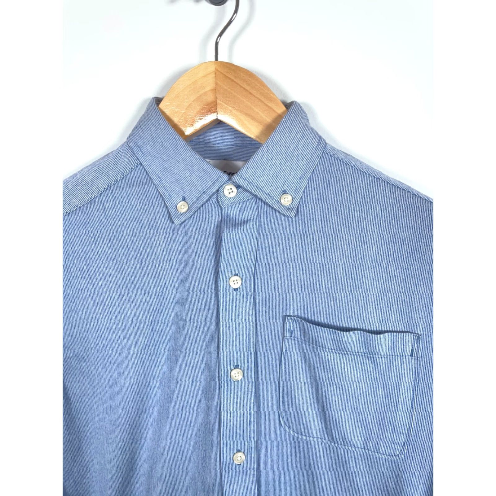 Vintage Ministry of Supply Long Sleeve Shirt Men's Small Light Blue Cotton Blend Size US S / EU 44-46 / 1 - 4 Thumbnail