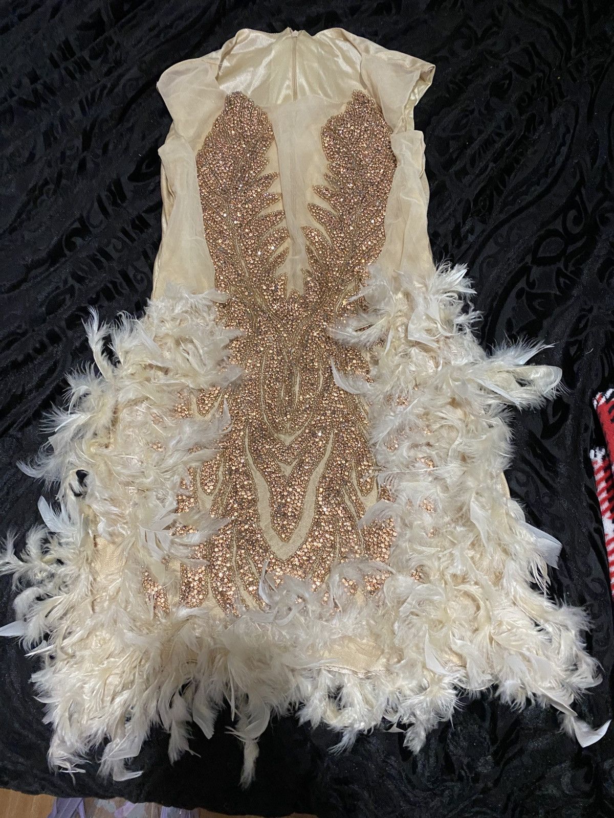Custommade Gold homecoming dress Size L / US 10 / IT 46 - 5 Thumbnail