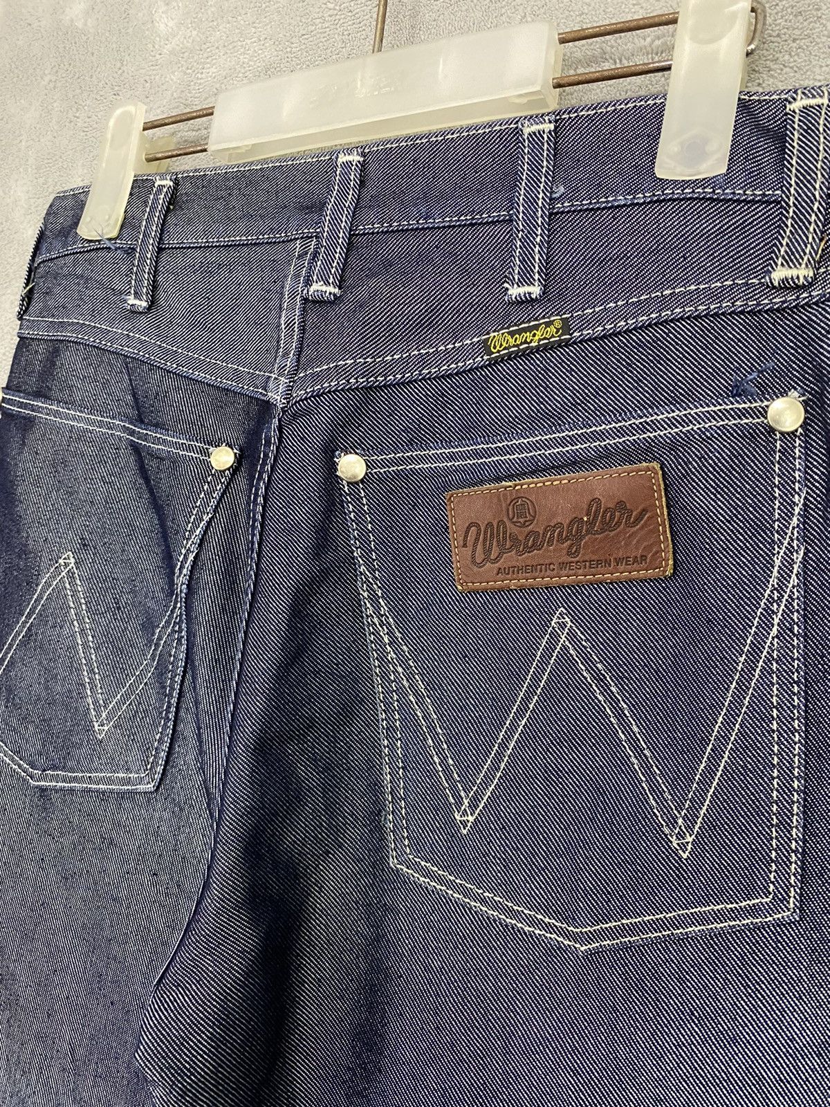 Japanese Brand × Wrangler 💥 Wrangler Blue Denim Rare Design Size US 29 - 1 Thumbnail