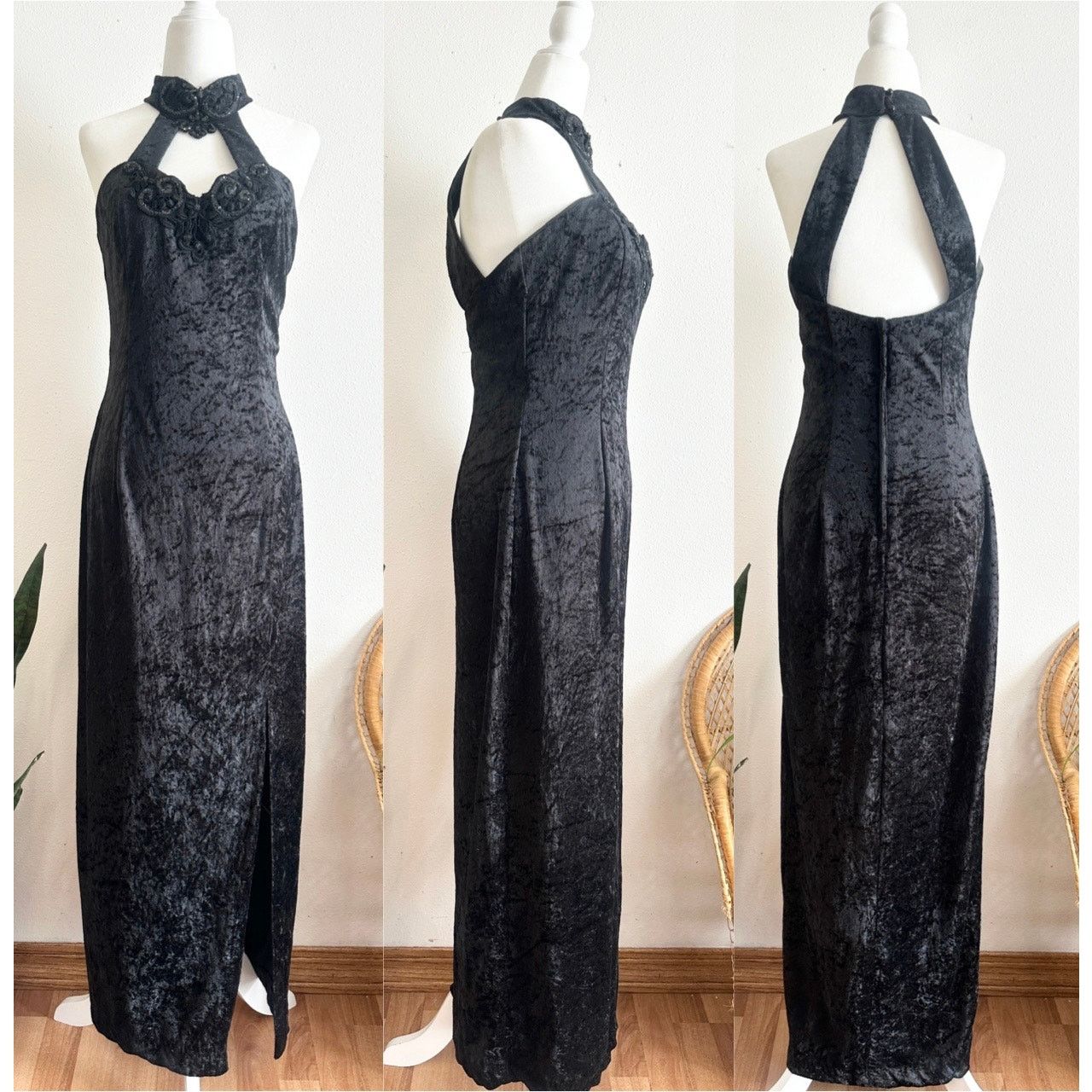 Jessica McClintock Vintage 80s 90s Romantic Whimsygoth High Neck Keyhole  Dress | Grailed