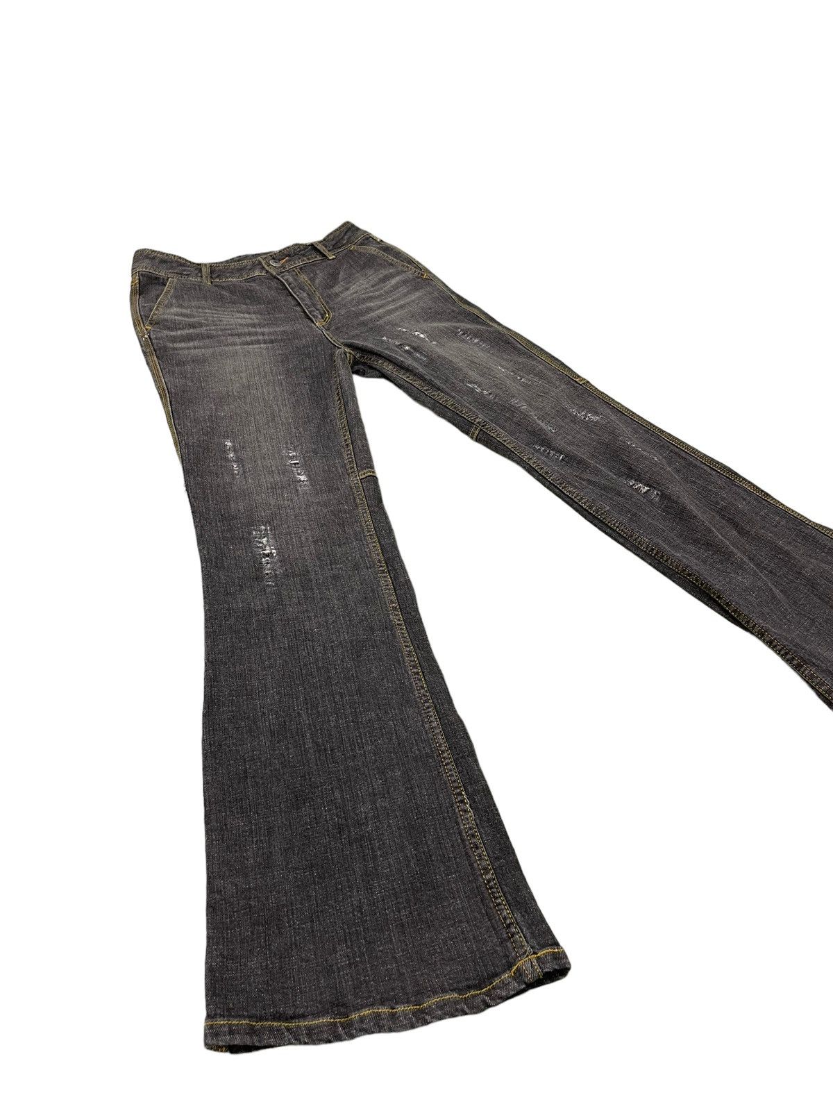 Japanese Brand Flare Jeans Jouer Echess Distress Stretch Boot Cut 6🟦2 Size US 30 / EU 46 - 1 Thumbnail
