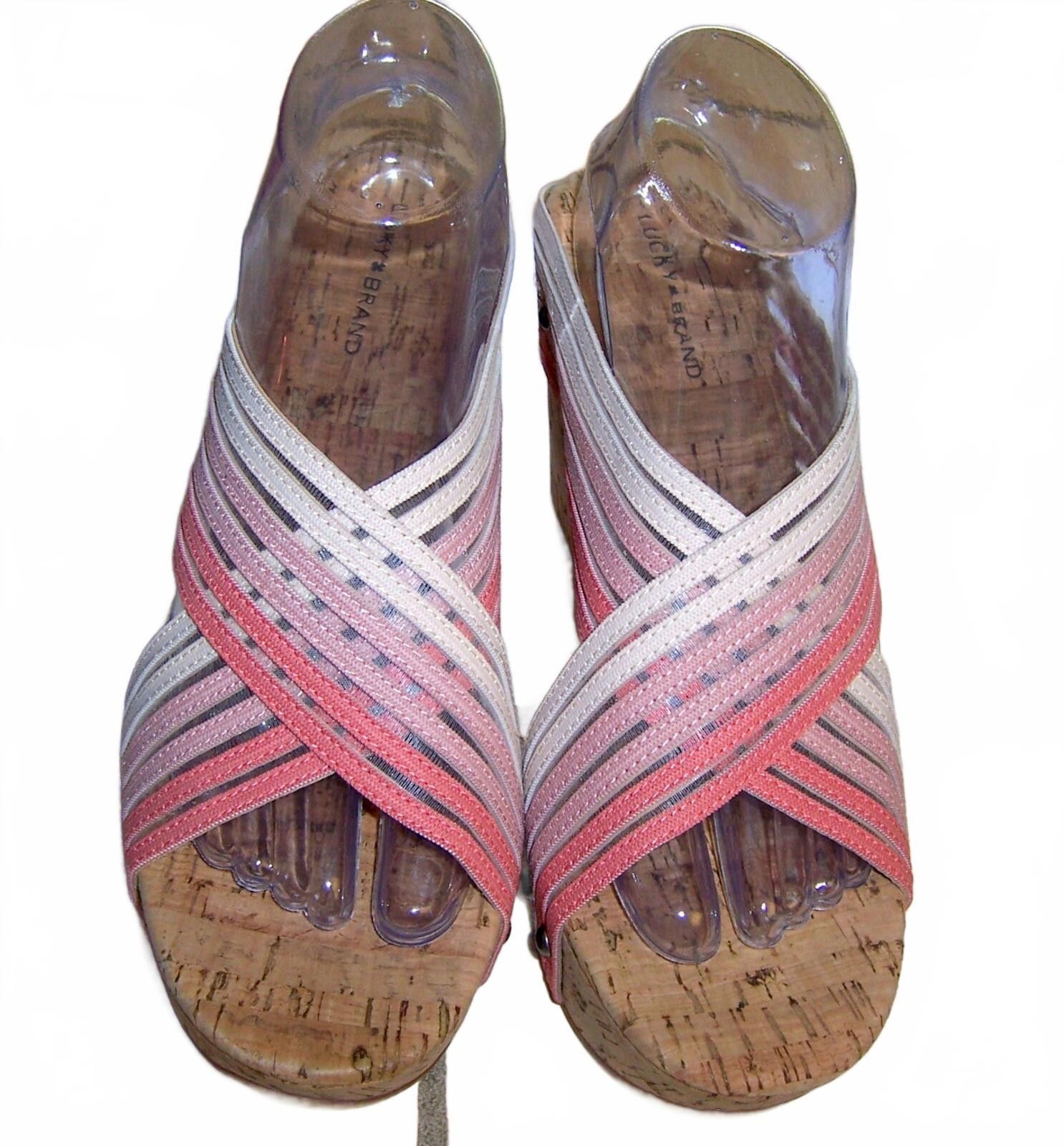 Lucky Brand Lucky Brand Mykayla Cork Wedge Sandals - Pink - US 9.5 Size US 9.5 / IT 39.5 - 2 Thumbnail