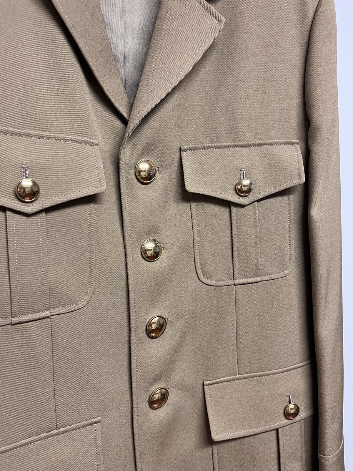 Celine SS20 WOOL GABARDINE MILITARY JACKET Size 46R - 3 Thumbnail