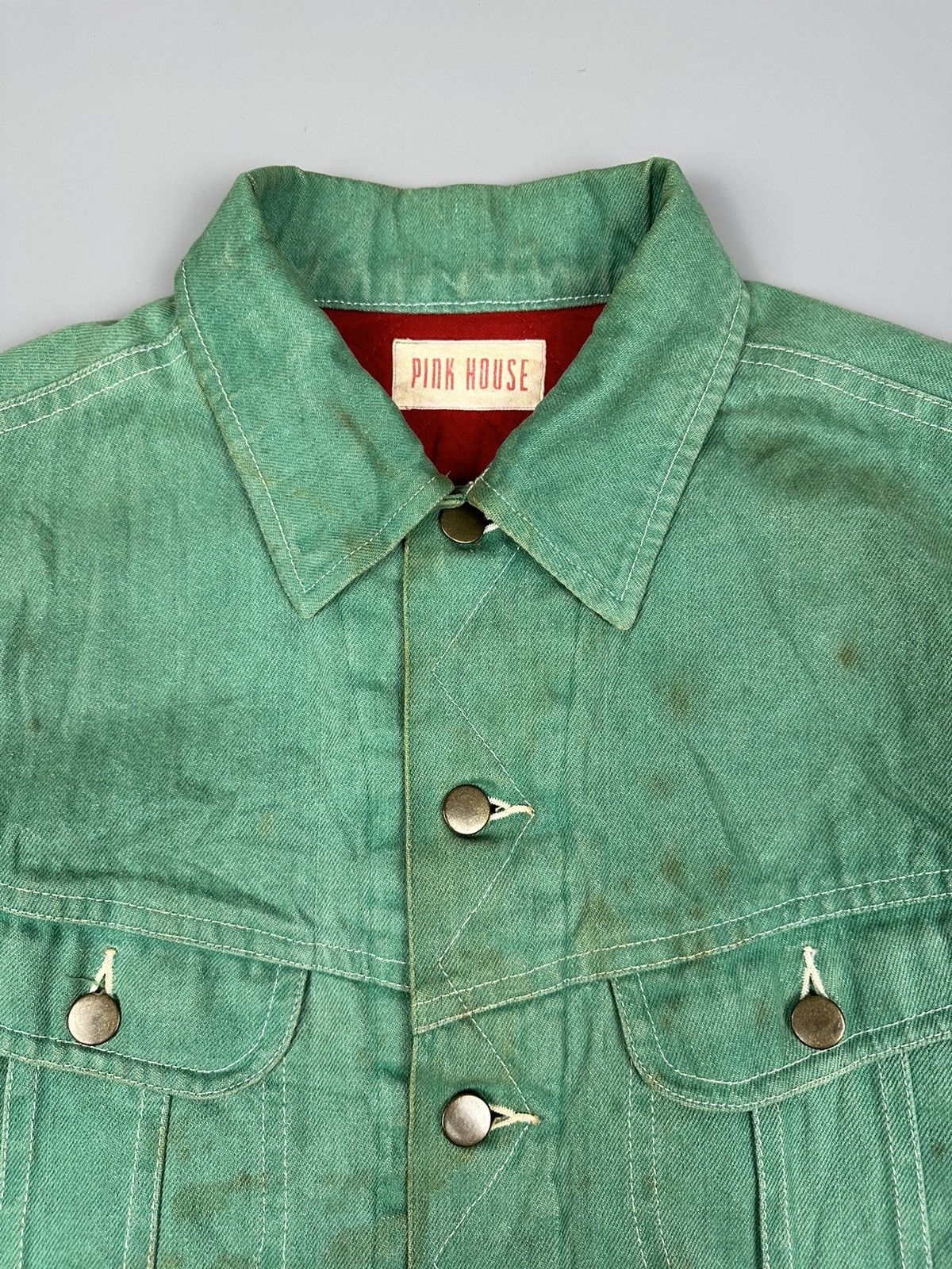 Pink House Vintage Pink House Boxy Denim Jacket Size US L / EU 52-54 / 3 - 5 Thumbnail