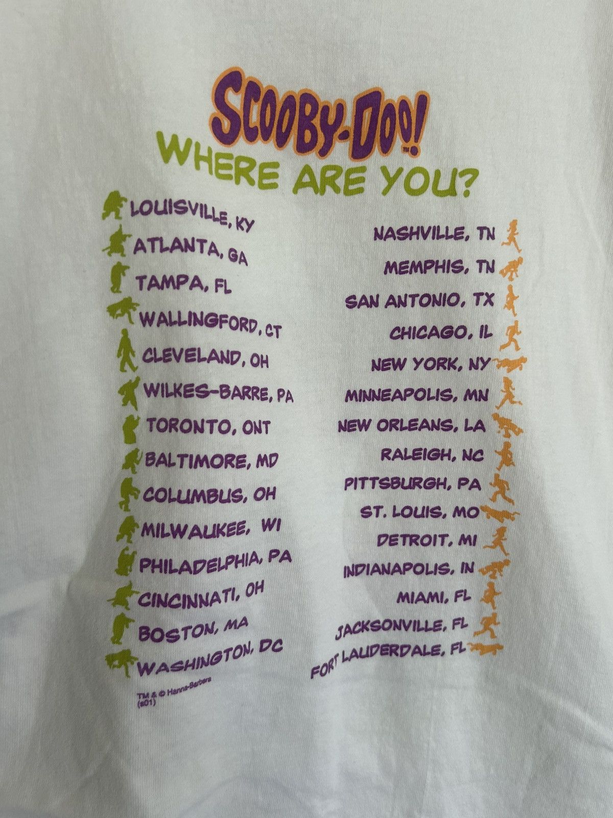 Vintage Vintage Scooby Doo Stagefright Live Tour T-shirt Size US XL / EU 56 / 4 - 6 Thumbnail