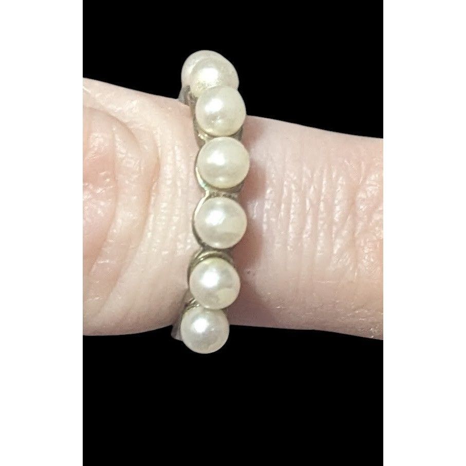 Other Vintage Coquette Glam Single Row Faux Pearl Ring Size 6 Size ONE SIZE - 14 Thumbnail