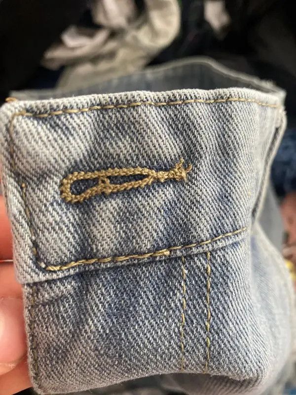 Designer Jeans with cross edges hip-hop baggy korean style y2k punk Size US 32 / EU 48 - 3 Thumbnail