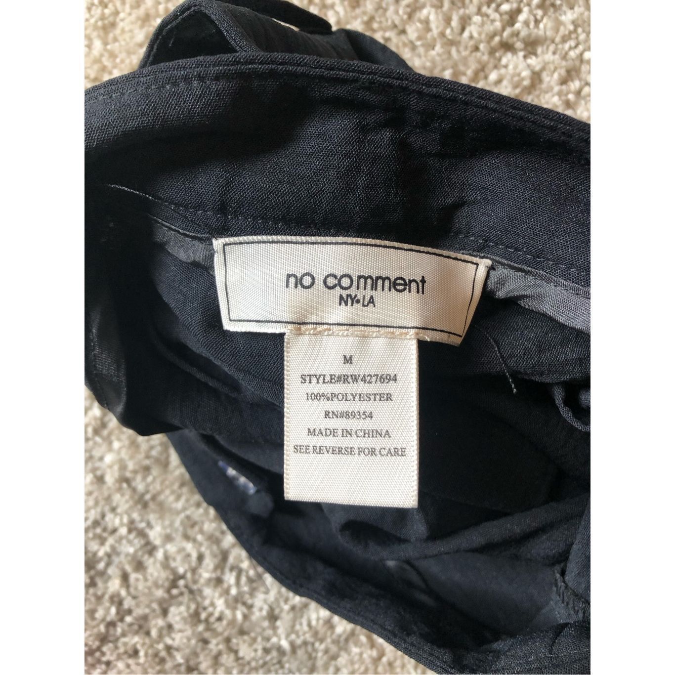Other No Comment NY LA Women’s Black Flowing Soft Pants Size M NWT Size 30" / US 8 / IT 44 - 3 Thumbnail