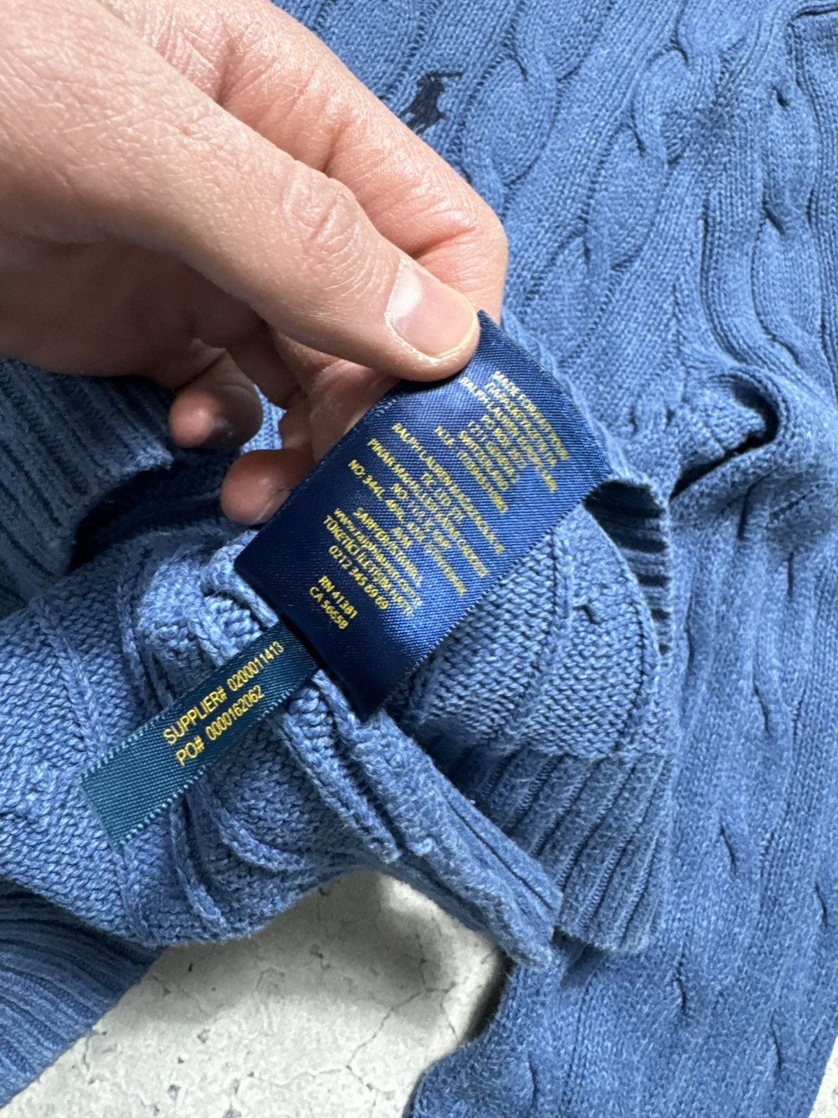 Polo Ralph Lauren Polo Ralph Lauren Blue Cable Knit Sweater Size M PRL Size US M / EU 48-50 / 2 - 8 Thumbnail