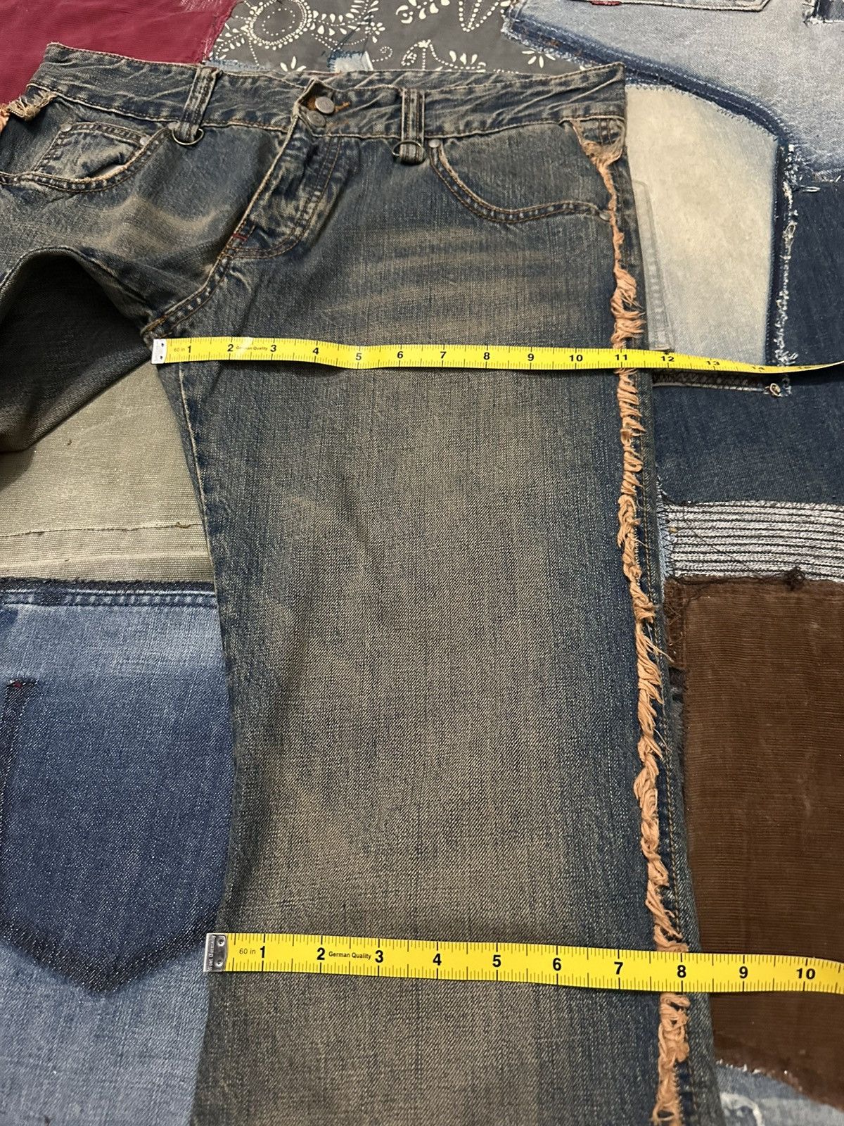 Tornado Mart Tornado Mart Distressed Denim Flared Frayed Jeans Size US 33 - 20 Thumbnail