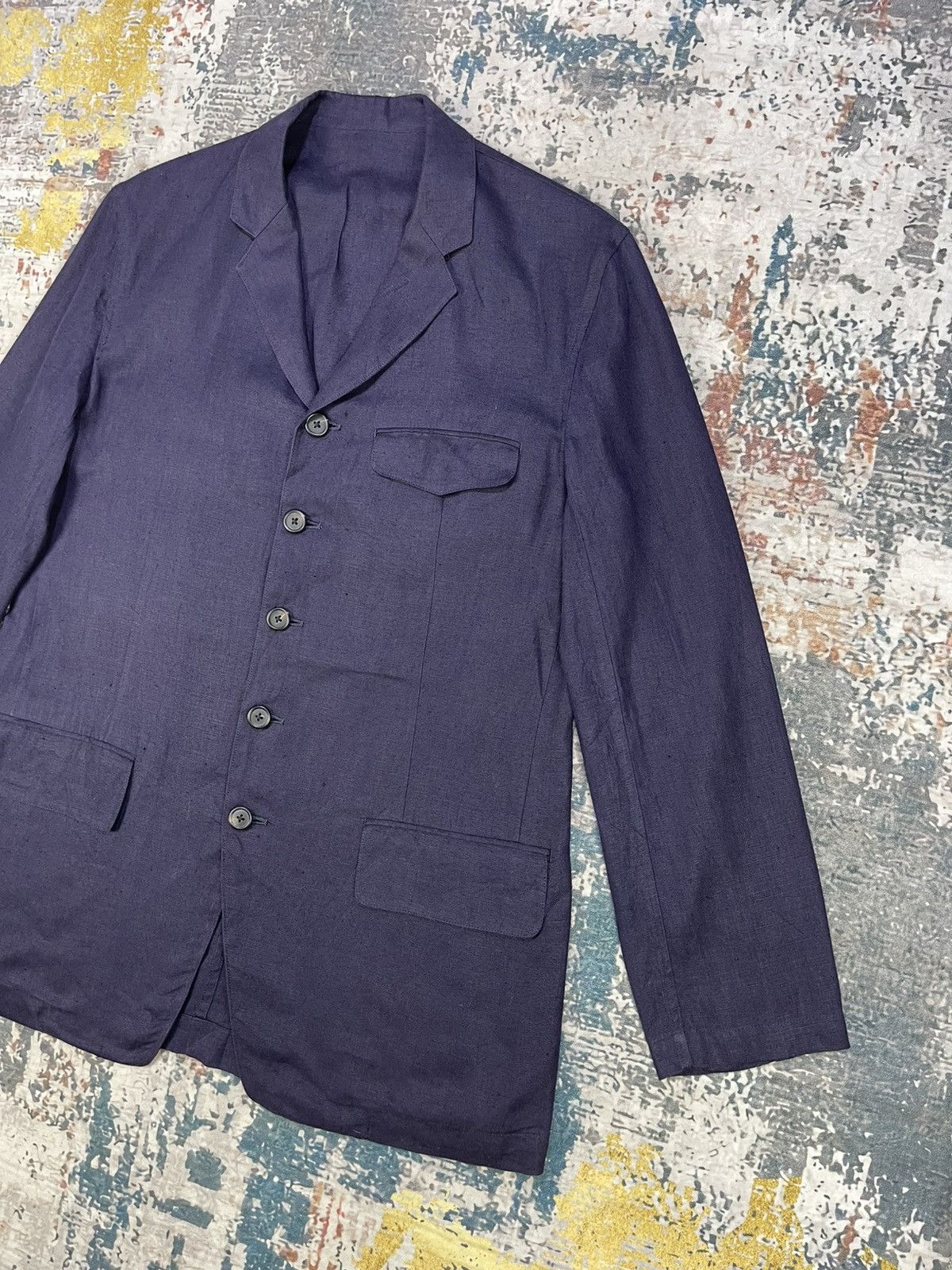 Y's for Men Yohji Yamamoto A/W 2016 Y’s For Men Indigo Hemp Jacket Size US M / EU 48-50 / 2 - 4 Thumbnail