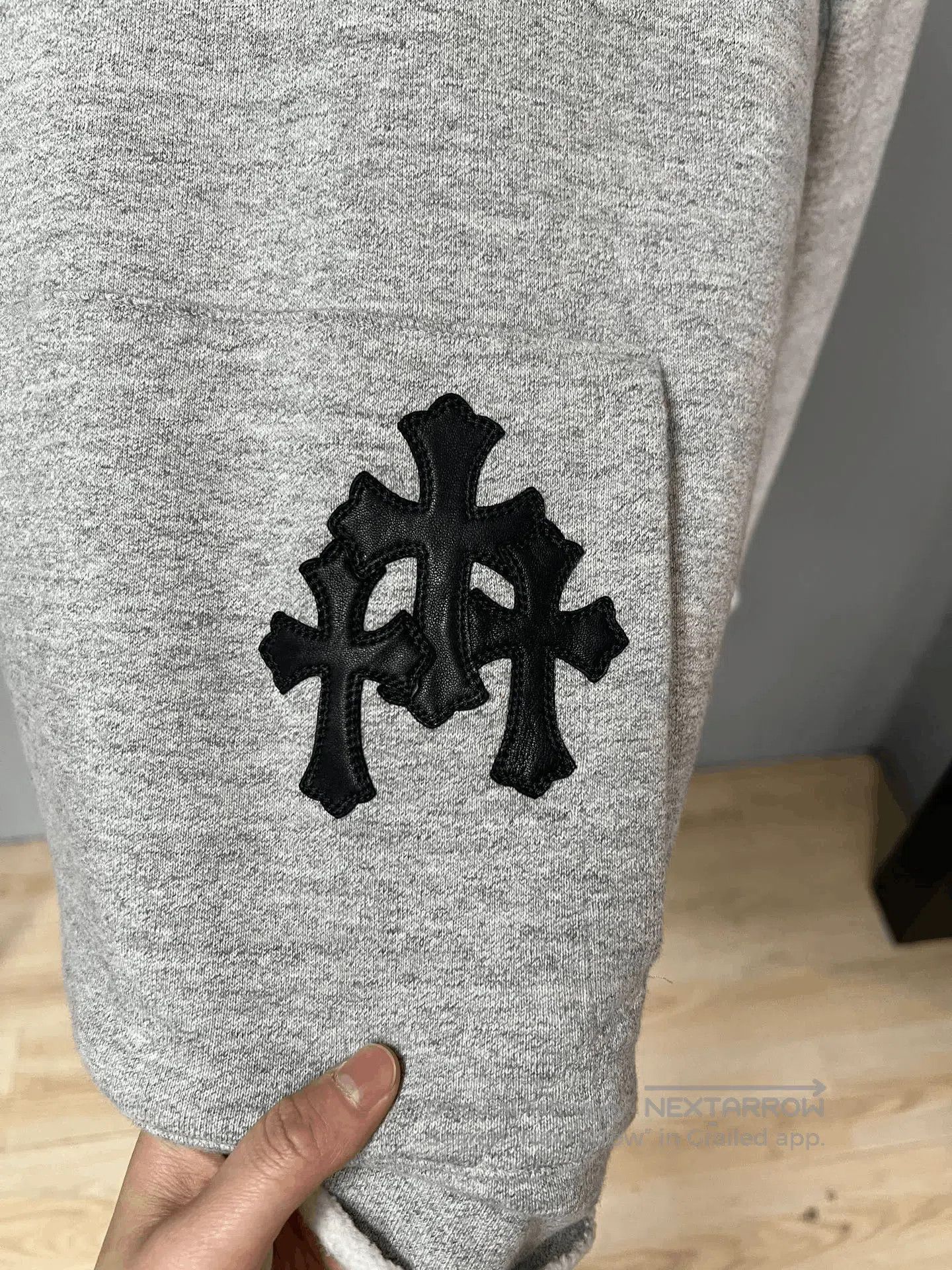 Chrome Hearts Chrome Hearts Gray Leather Patchwork Hoodie. Size US S / EU 44-46 / 1 - 3 Thumbnail