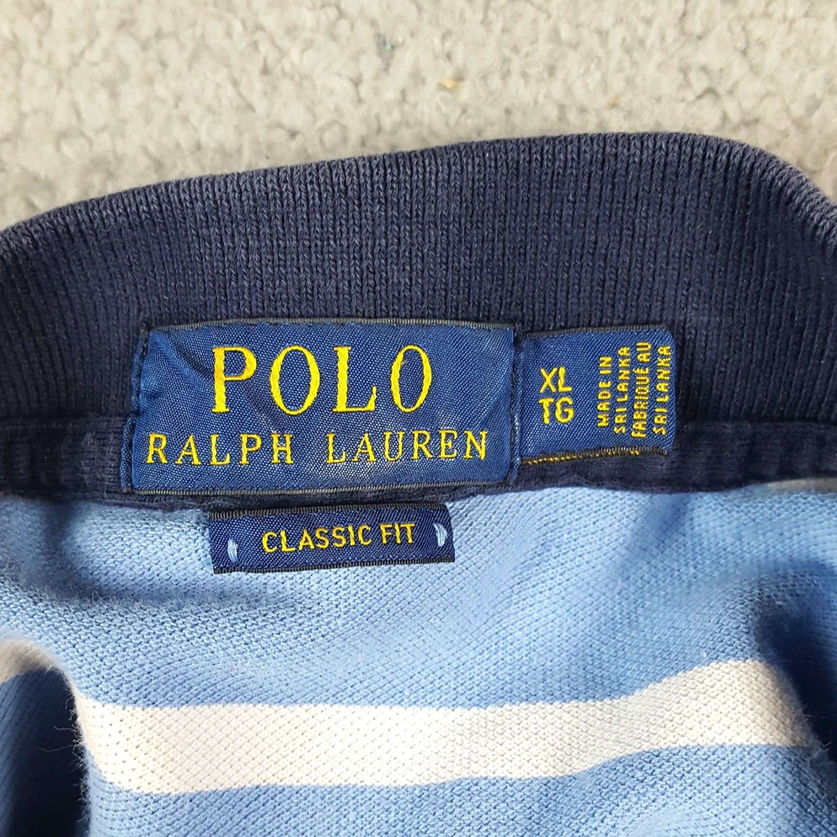 Polo Ralph Lauren Vintage Polo Ralph Lauren Polo Shirt Men XL Blue Striped Short Sleeve Preppy 90s Golf Logo Size US XL / EU 56 / 4 - 6 Thumbnail