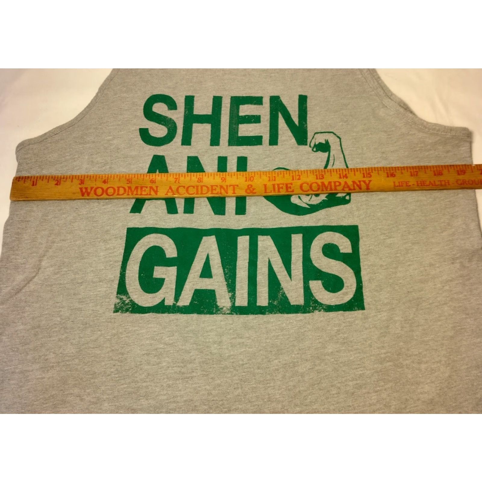 Next Level Next Level Shen Ani Gains Tank Top Men L Gray Green Irish Gaelic Workout Shirt Gym Size US L / EU 52-54 / 3 - 4 Thumbnail