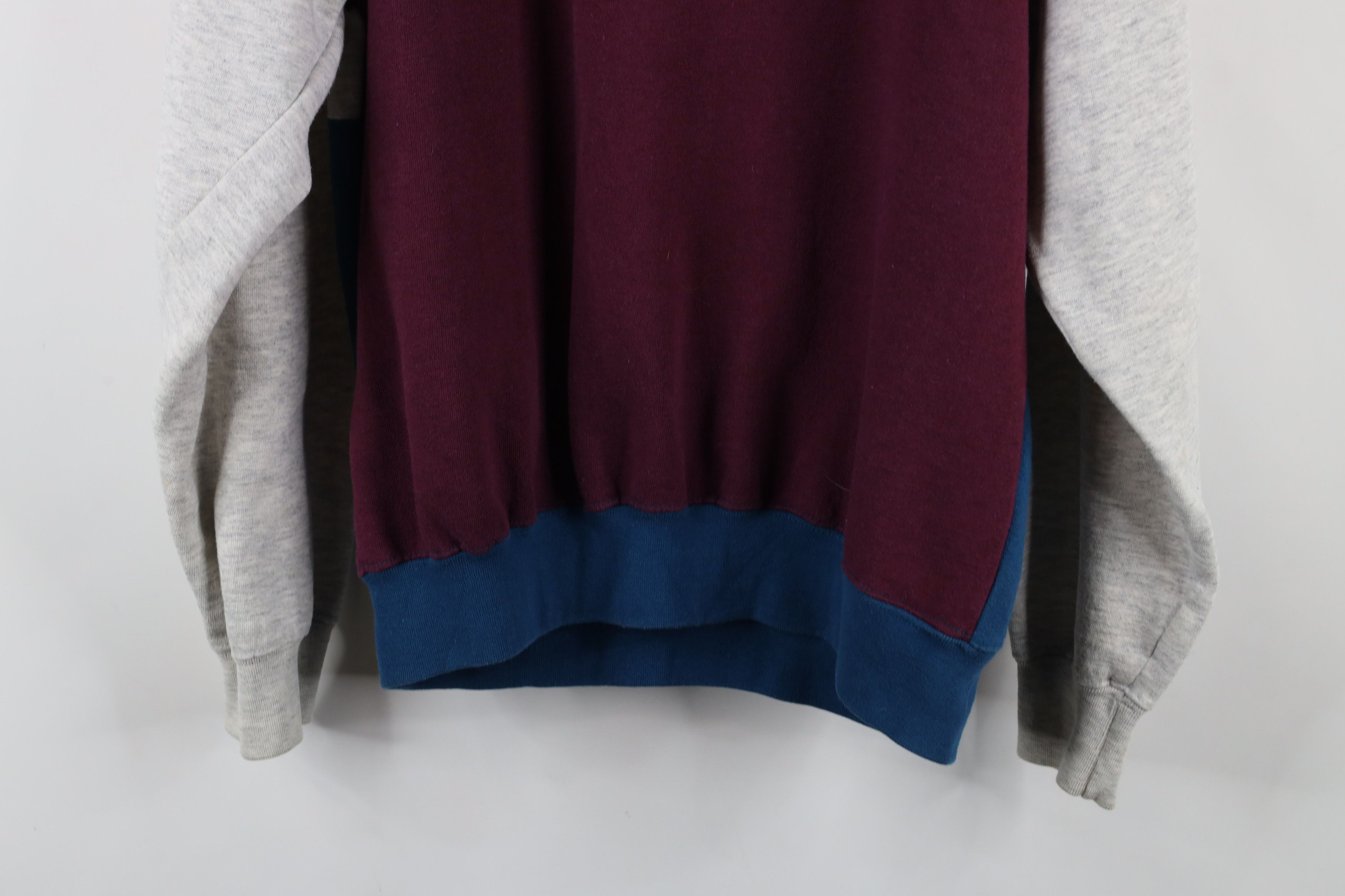 Vintage Vintage 90s Streetwear Block Collared Pullover Sweatshirt Size US L / EU 52-54 / 3 - 12 Thumbnail