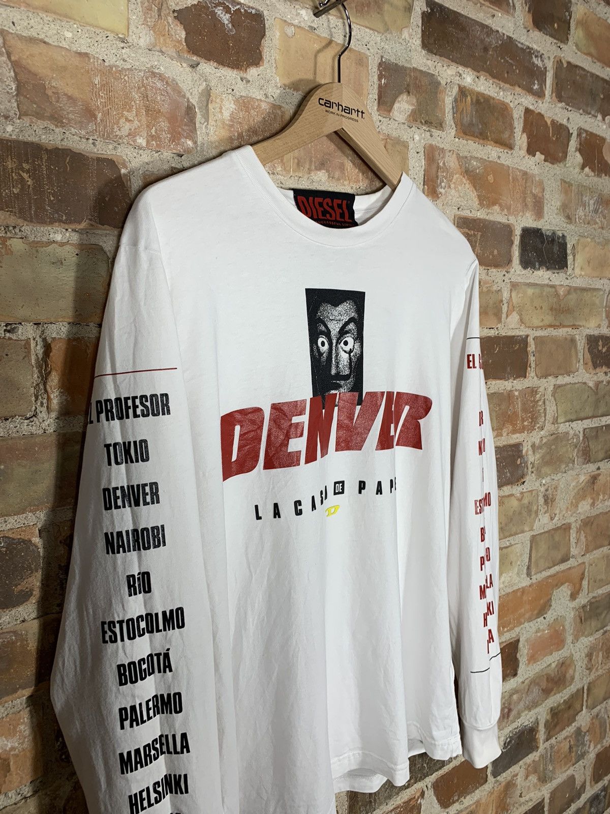 Diesel × Vintage Diesel La casa de papel avant garde longsleeve t shirt tee Size US L / EU 52-54 / 3 - 3 Thumbnail