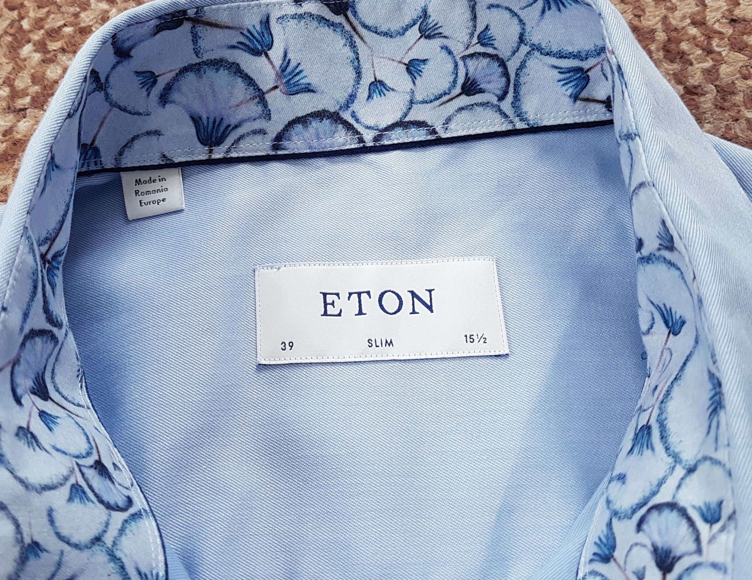 Eton Eton Men's Long Sleeve Blue Shirt Button Up Slim sz 39 15.5 Size US M / EU 48-50 / 2 - 6 Thumbnail