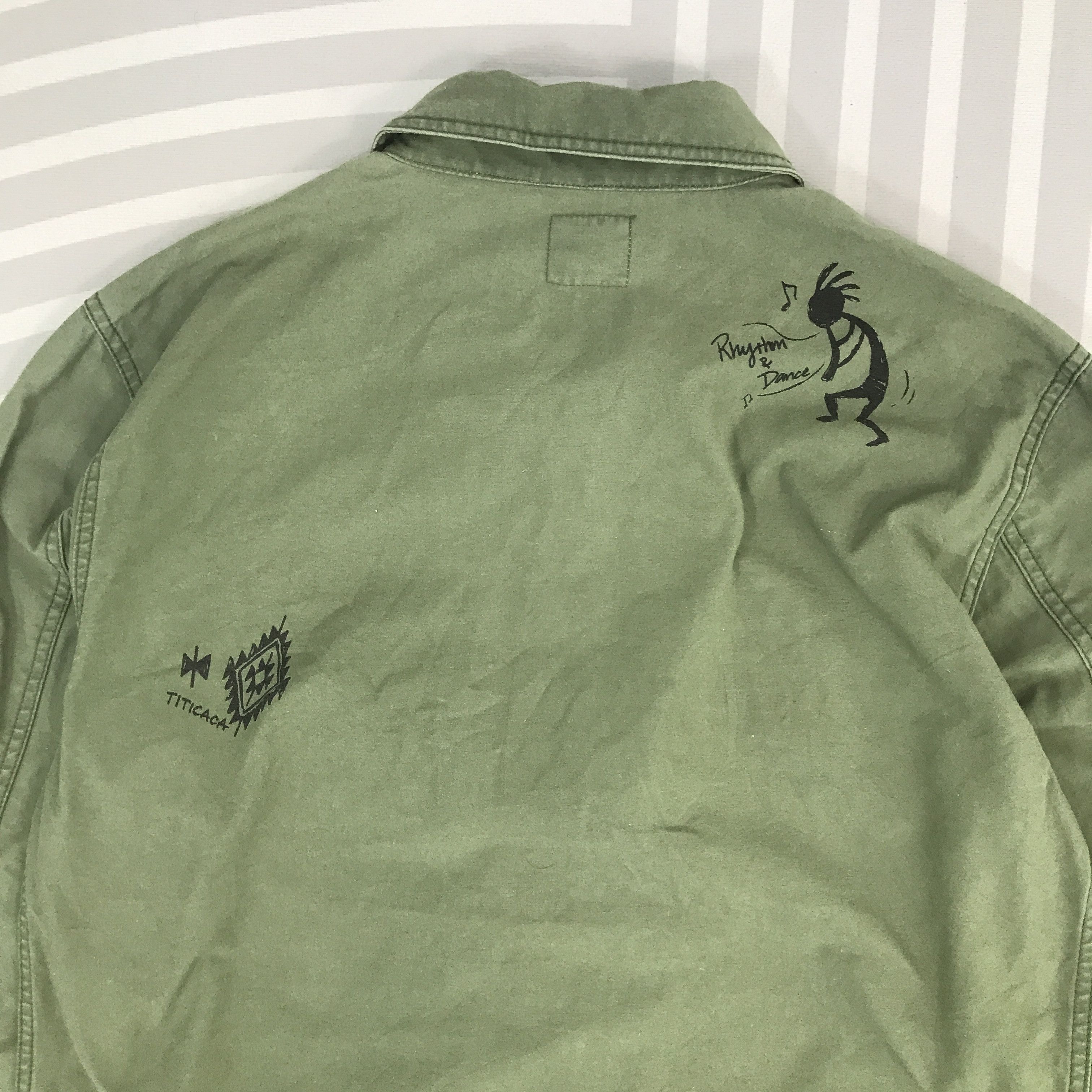 Japanese Brand × Vintage Vintage T.C Army Titicaca design Og107 Jacket Size US L / EU 52-54 / 3 - 4 Thumbnail