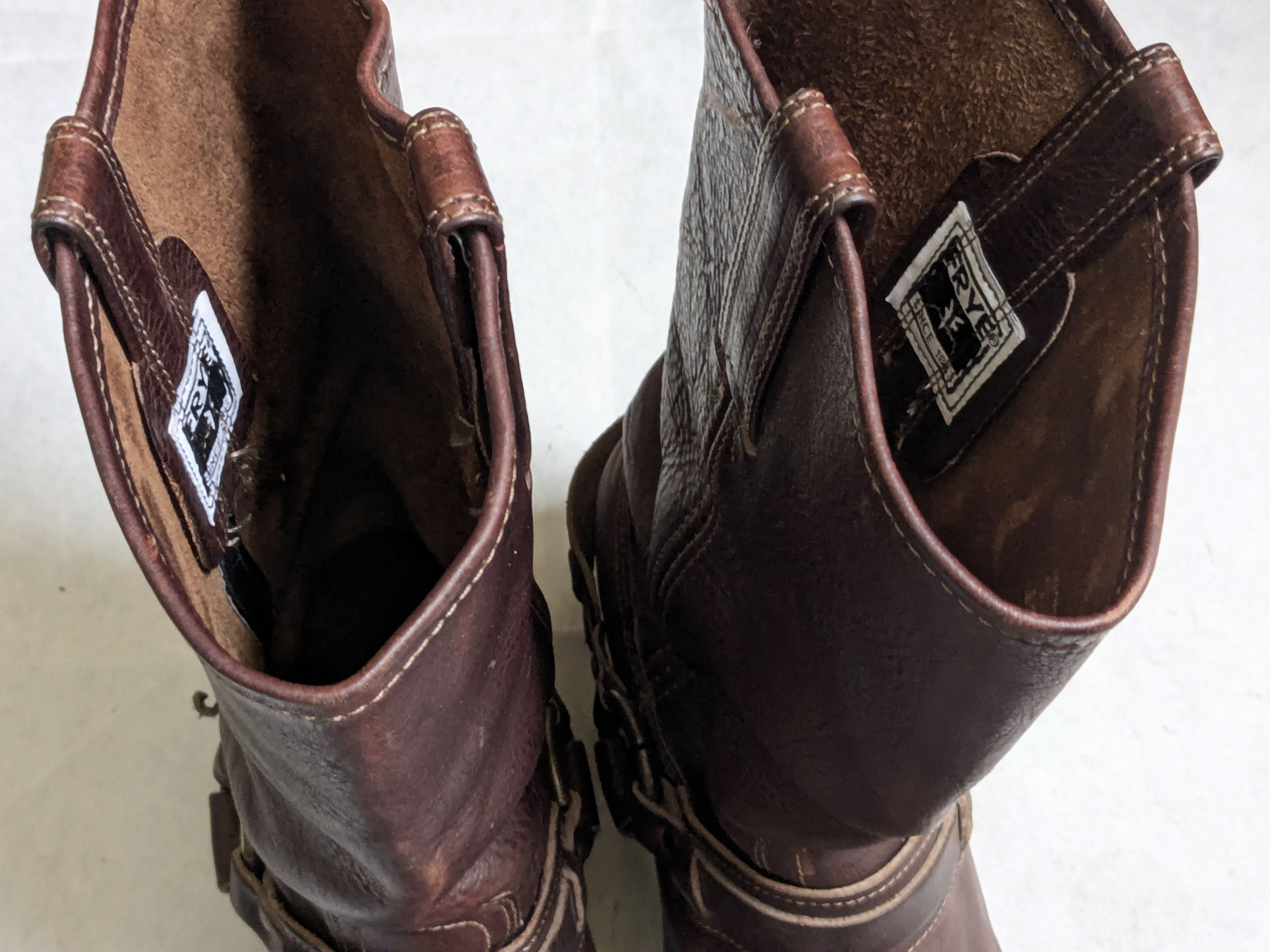 Frye Frye Harness Boots Brown Leather 10 M Buckle Size US 10 / EU 43 - 2 Thumbnail